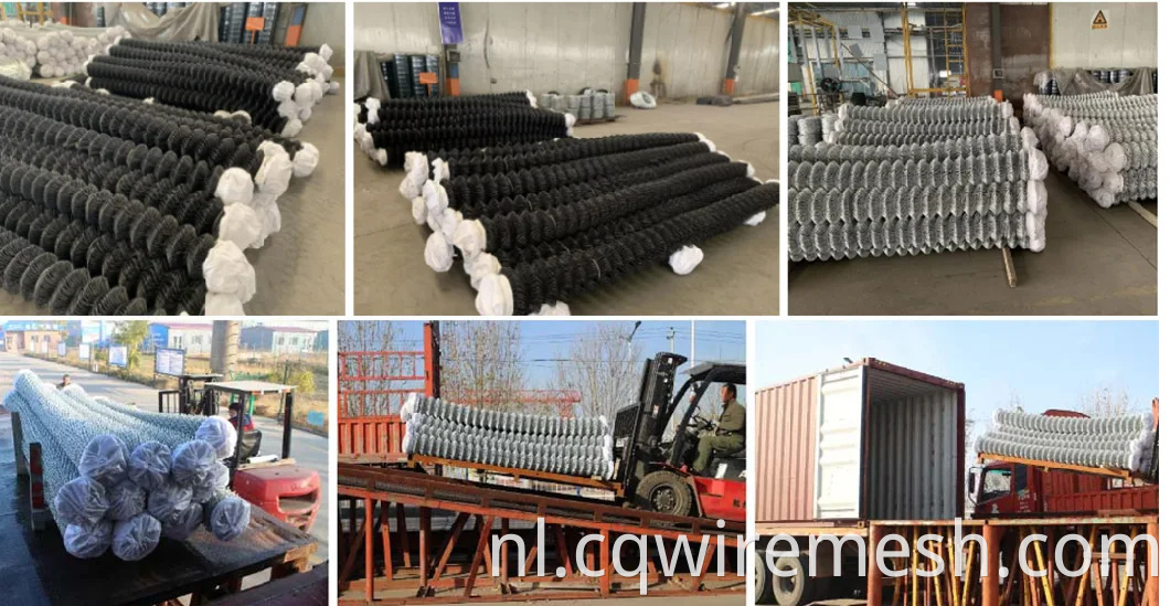 8 voet gebruikte luchthavengegalvaniseerd cycloon draad mesh schermen 1,5 inch kettingschakelrollen gegalvaniseerde gabionwand